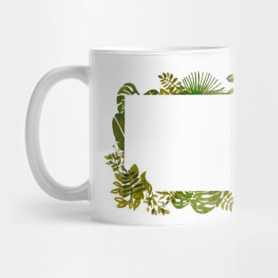 watercolor foliage frame Mug